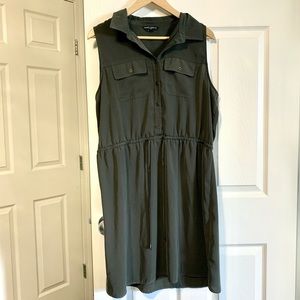 Mario Serrani Sleeveless Dress: Olive utility dress size XL
